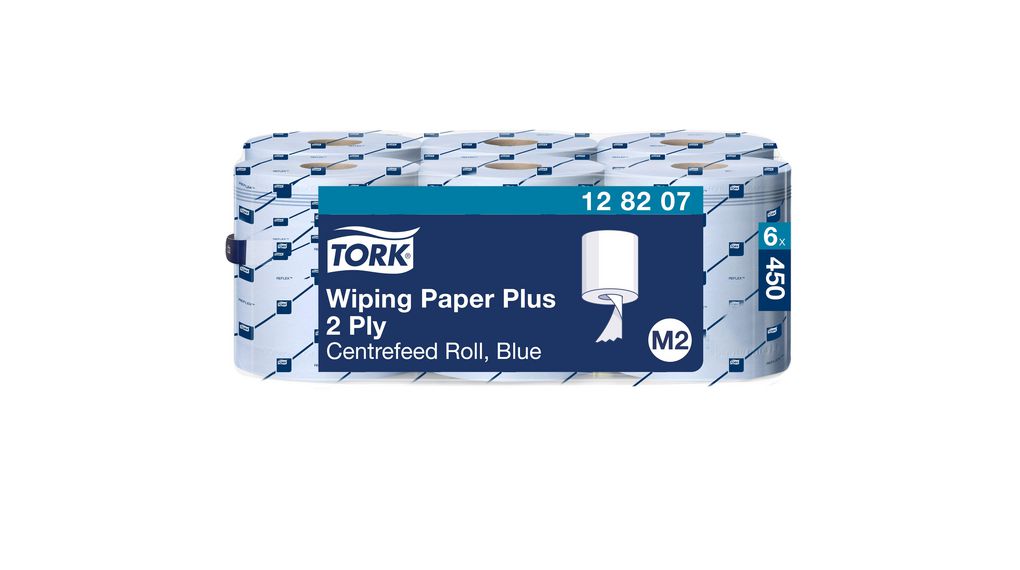 Tork Rolled Blue Paper Towel, 157.5 m x 200mm, 2-Ply Lot de 6 pièces