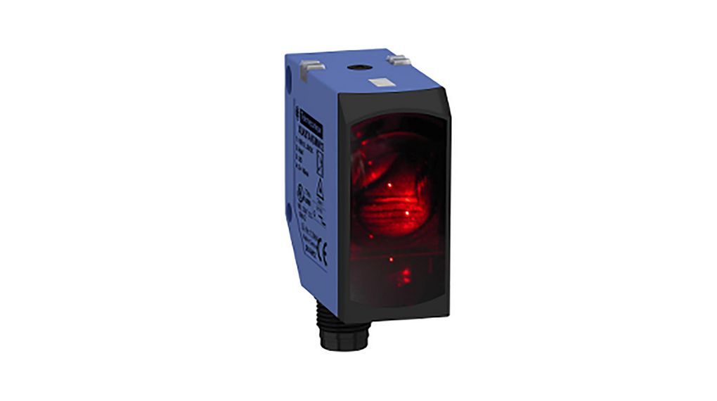 Photoelectric Sensor NPN / PNP 5m 2ms 30V 60mA Red Laser Connector, M12, 4-Pin IP67