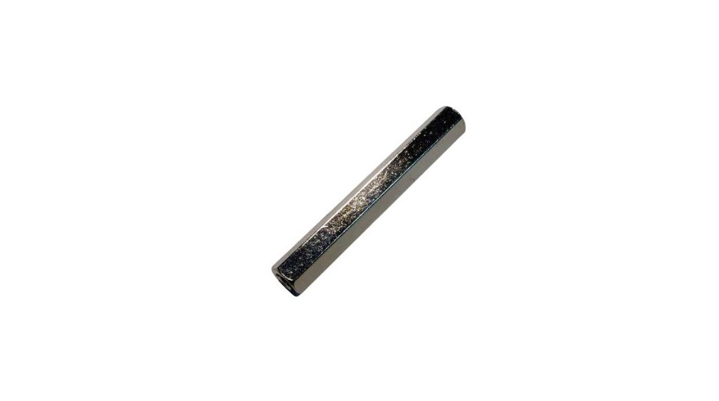 Standoff, M2 x M2 Thread, 5mm Body, Brass, Female/Female, 5mm Stud, Paket med 10 delar