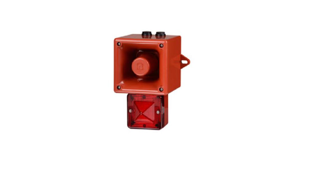 e2s AL105NX Series Clear Sounder Beacon, 24 V, IP66, Wall Mount, 113dB at 1 Metre