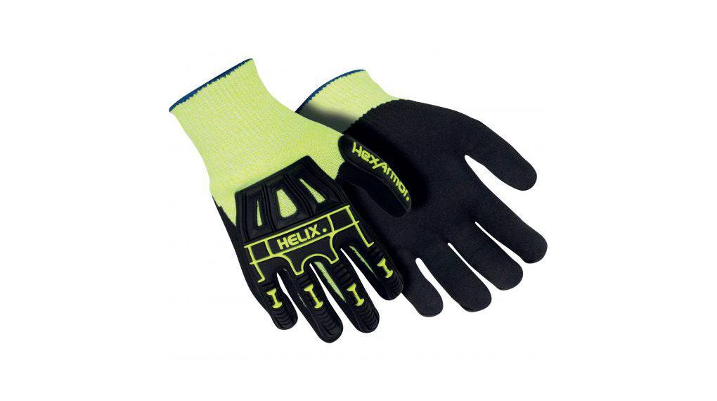 Hexarmor Helix 3000 Black Fibreglass, HPPE Work Gloves, Size 9, Nitrile Coating