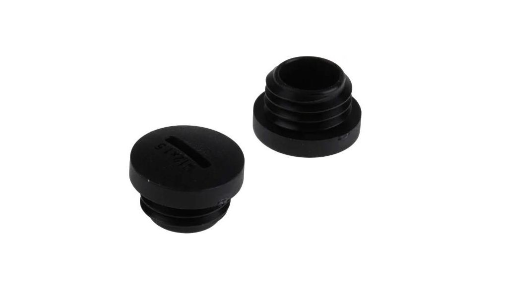 Blanking Plug, M16, 16 → 16.3mm Hole Diameter, Nylon 66, 20mm Diameter, Threaded, 250 ST