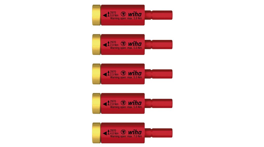 Wiha Adjustable Hex Torque Driver, 0.8 → 4Nm