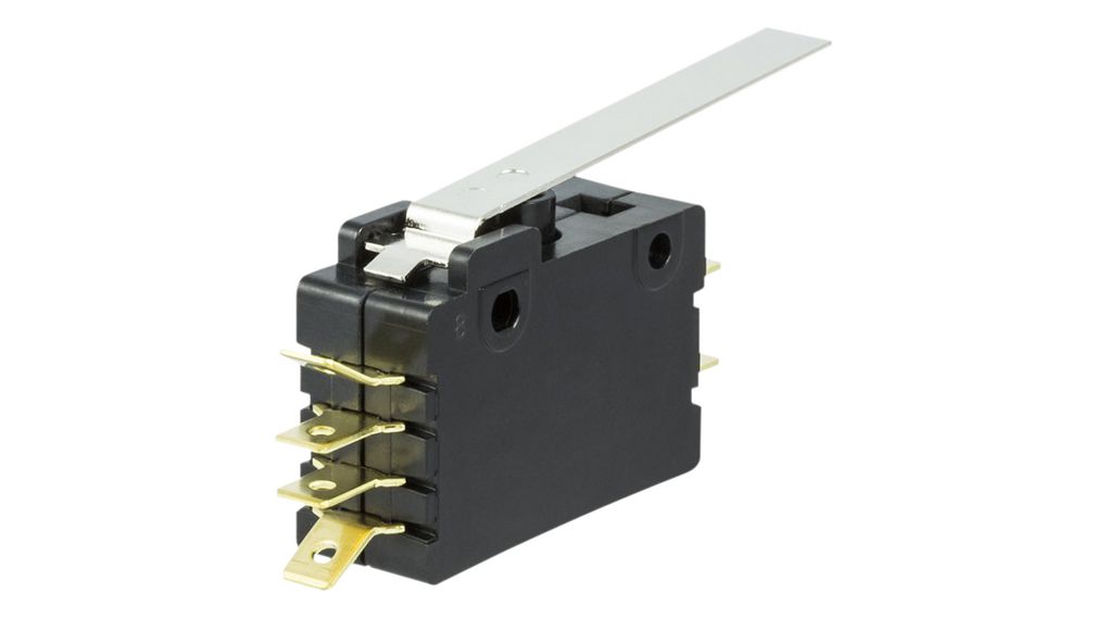 Micro Switch, E, 15A, 2CO, Flat Lever