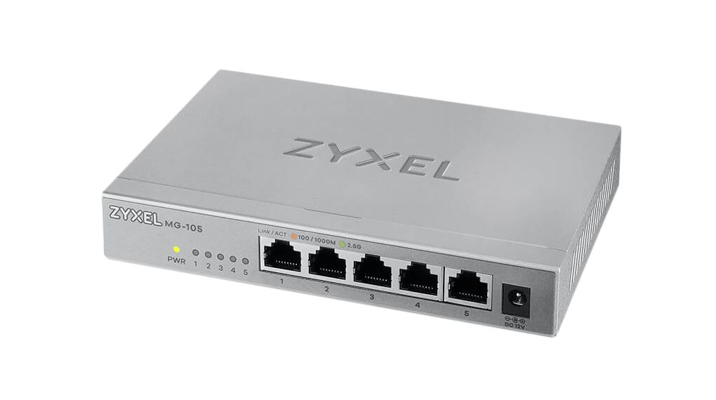 Ethernet Switch, RJ45 Ports 5, 2.5Gbps, Unmanaged