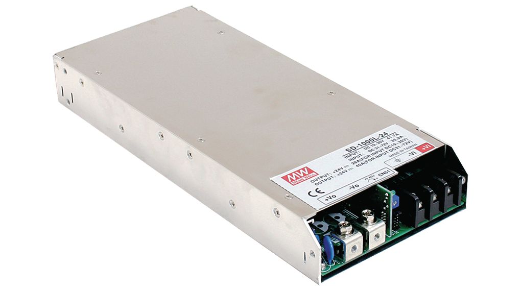 SD-1000H-24, MEAN WELL DC/DC-Wandler, 72  144V, 24V, 40A, 960W