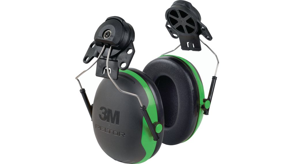 Peltor Optime I Helmet Mounted Hearing Protection 26dB Black / Green