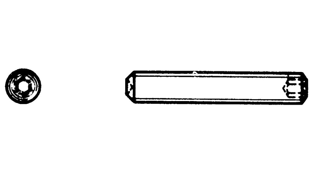 Šroub, Stavěcí s vnitřním šestihranem, Šestihran, 2 mm, M4, 6mm