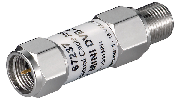 Mini coaxial cable amplifier DVB-T/SAT 18 dB