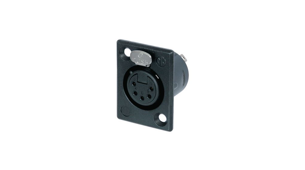 NC5FP-BAG-1 | Neutrik XLR Panel-mount Female Receptacle, Socket ...