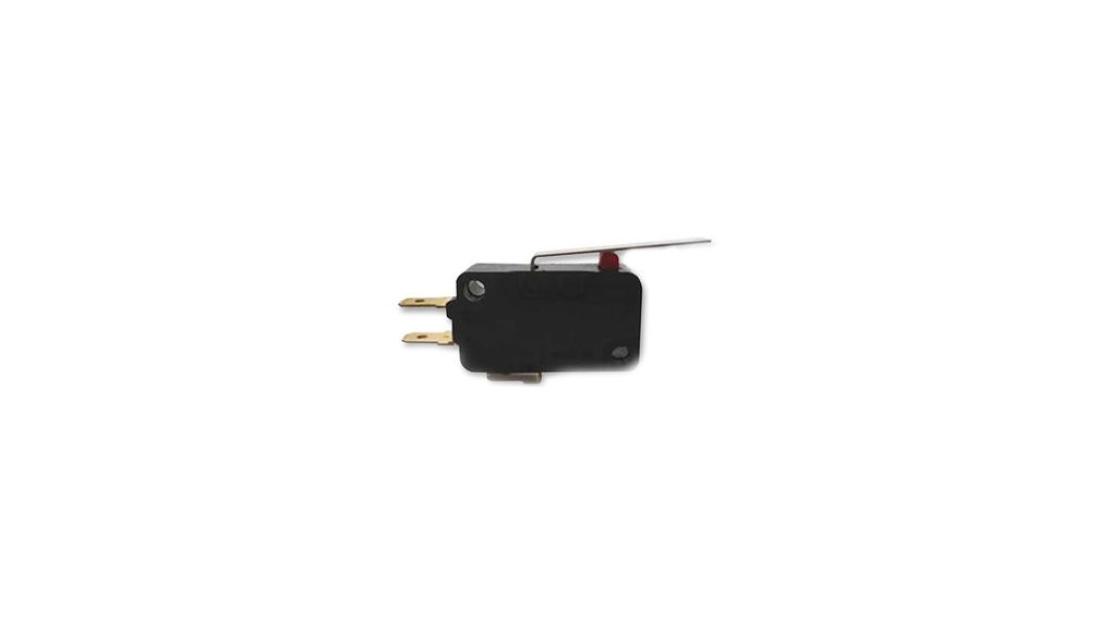 Microrupteur, D3V, 16A, 1CO, 1.96N, Levier à charnière long