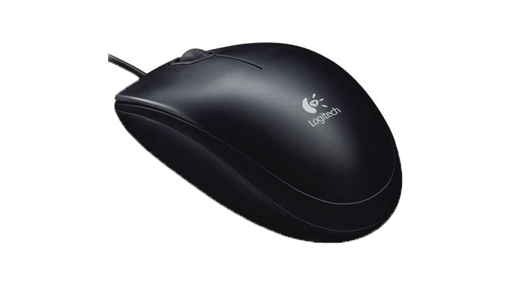 Wired Mouse B100 1000dpi Optical Ambidextrous Black