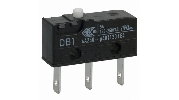 Micro Switch, DB, 6A, 1.47N, Plunger