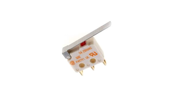 Micro Switch F4, 5A, 1CO, 0.6N, Flat Lever