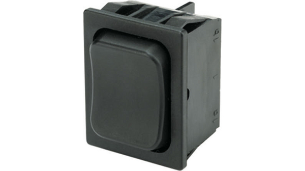 Rocker Switch, 6 A, 2CO, 250V, (ON)-OFF-(ON), IP40, Black