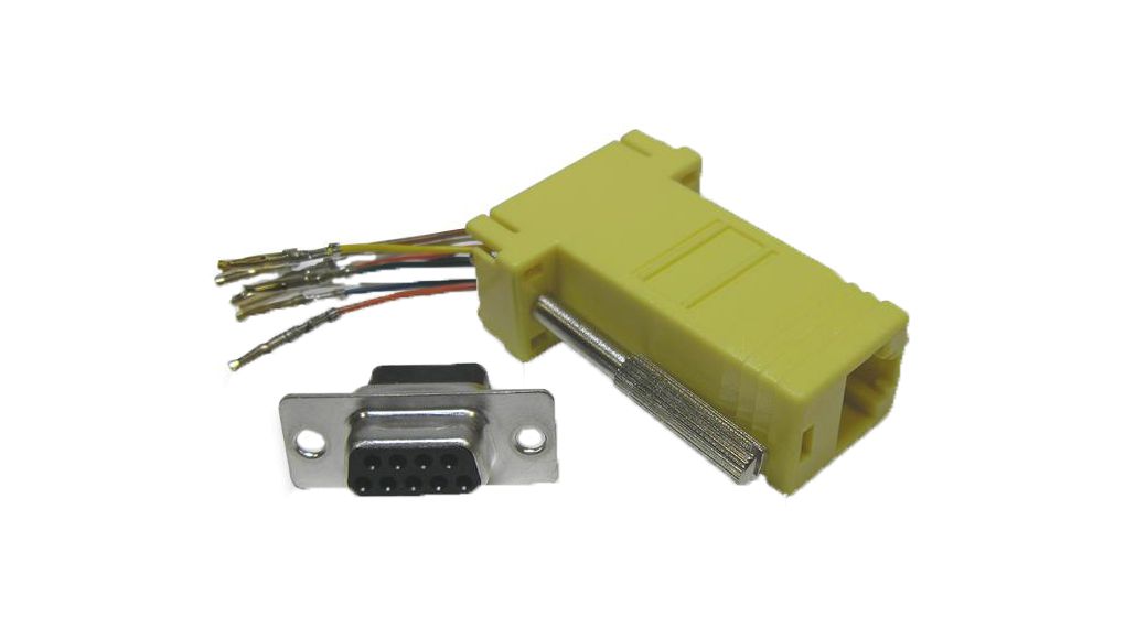 D-Sub Adapter, RJ45 Socket - D-Sub 9-Pin Socket