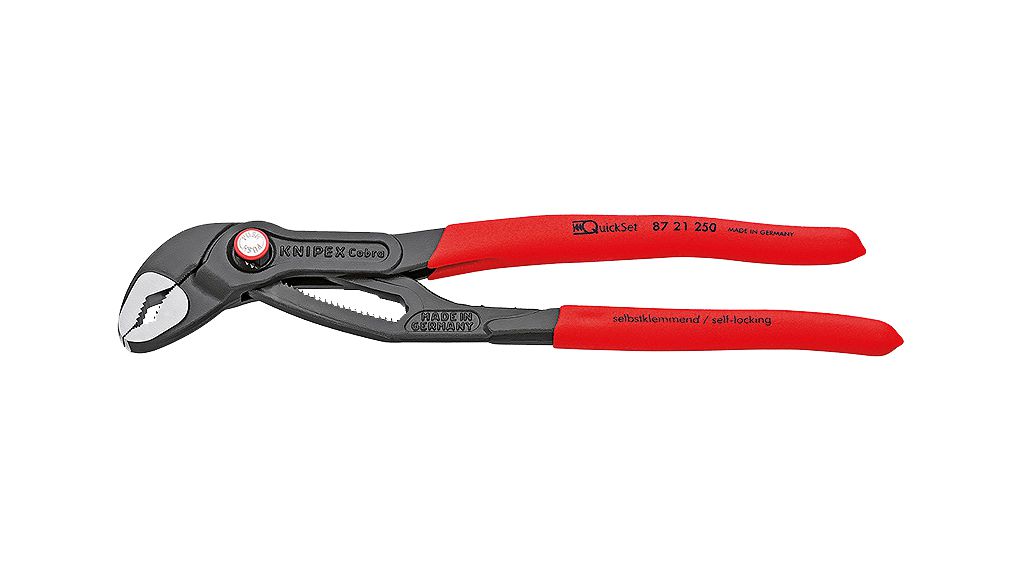 Water Pump Pliers, Angled, Push Button, 50mm, 250mm