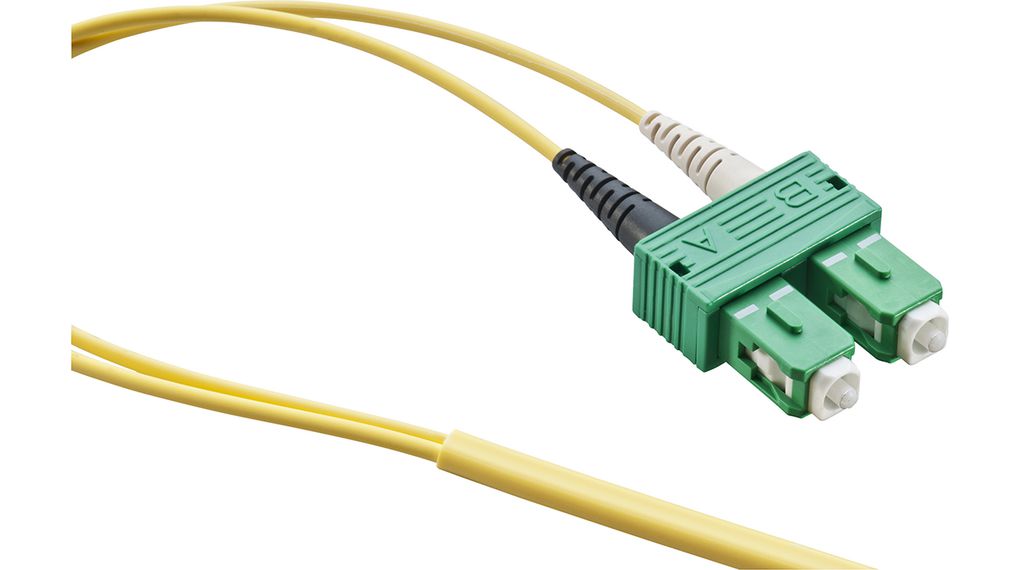 Konfekcionált fényvezető kábel 9/125 um OS2 Duplex LC - SC 2m