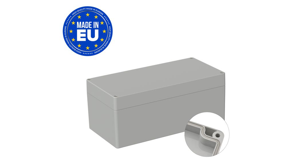 Plastic Enclosure Universal 120x240.5x100.5mm Grey Polycarbonate IP66