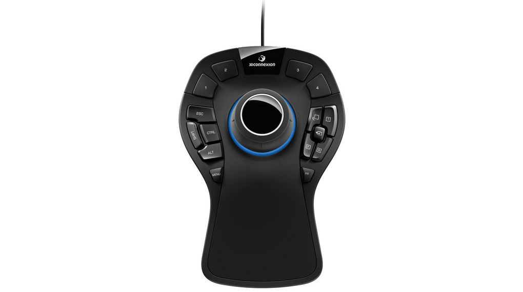 Wired 3D Mouse SPACEMOUSE PRO Ambidextrous Black