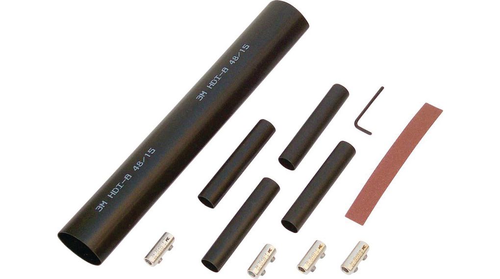 Low Voltage InLine Joint Heat-Shrink Kit 3x 1.5mm² - 4x 6mm² 4.5:1 Zwart