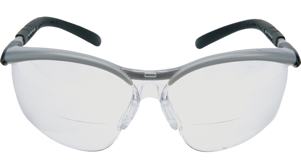 Reader Safety Glasses +2.5 Dioptre BX Anti-Fog / Anti-Scratch Clear / Black / Grey