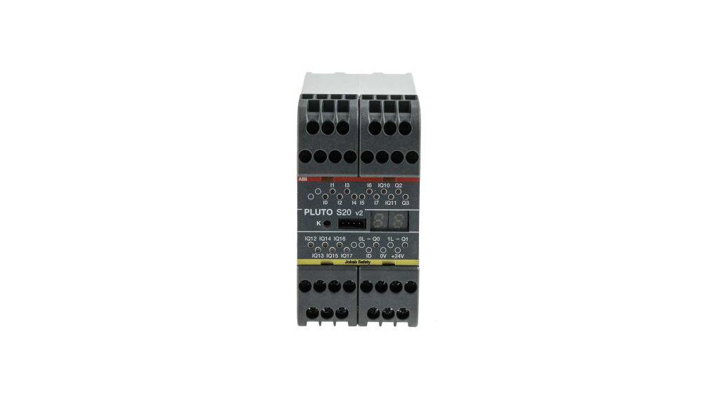 ABB Pluto 2TLA Series Safety Controller, 16 Safety Inputs, 4 Safety Outputs, 24 V dc