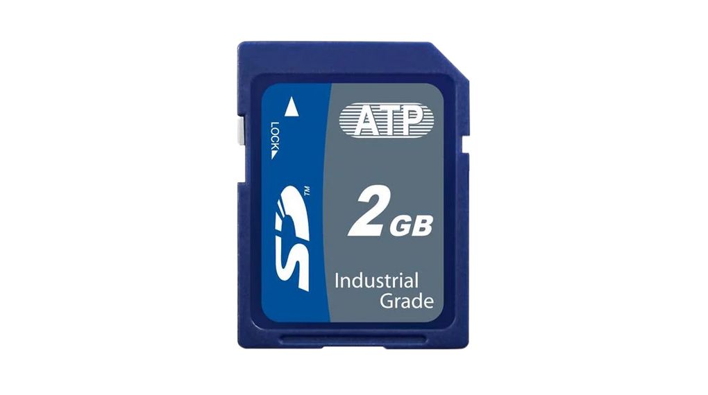 Industrial Memory Card, SD, 2GB, 20MB/s, 18MB/s, Blue