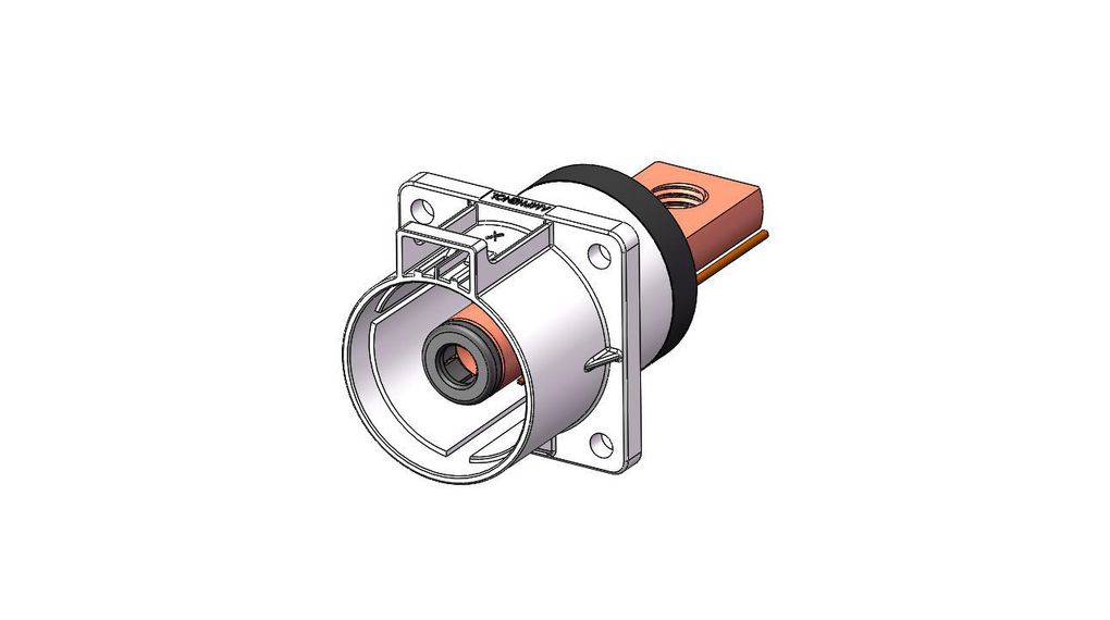Steckverbinder, Stecker, Rot / Metall, 5A, Pole - 1