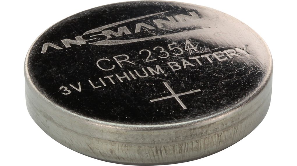 Button Cell Battery, Lithium, CR2354, 3V, 550mAh