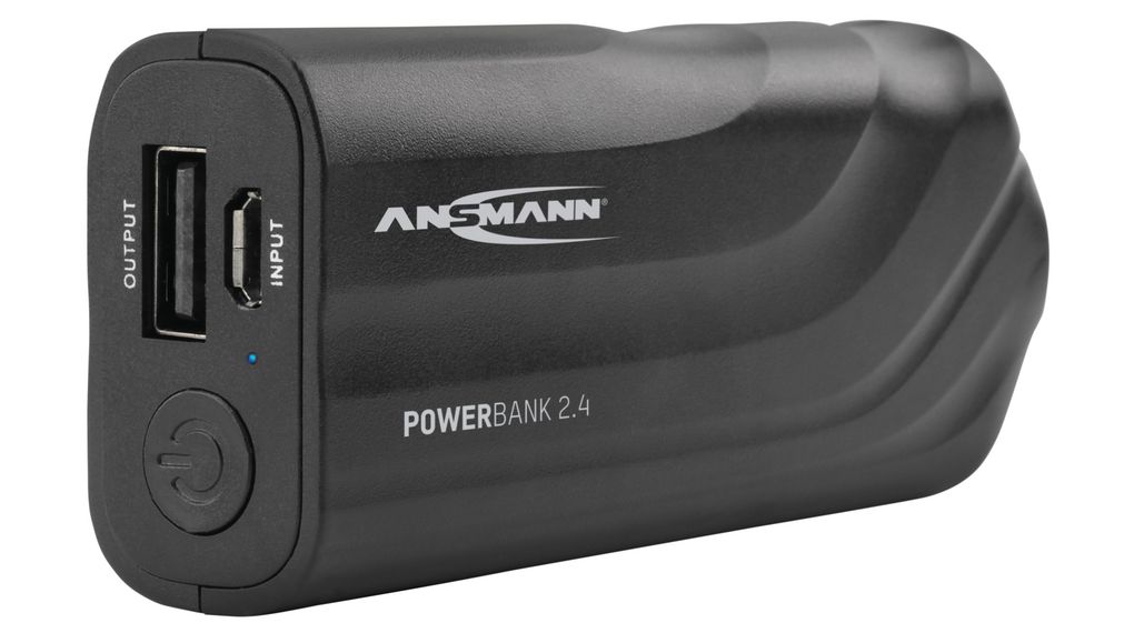 Powerbank 2.4, Li-Ion, 2.2Ah, USB-A-uttag, Svart