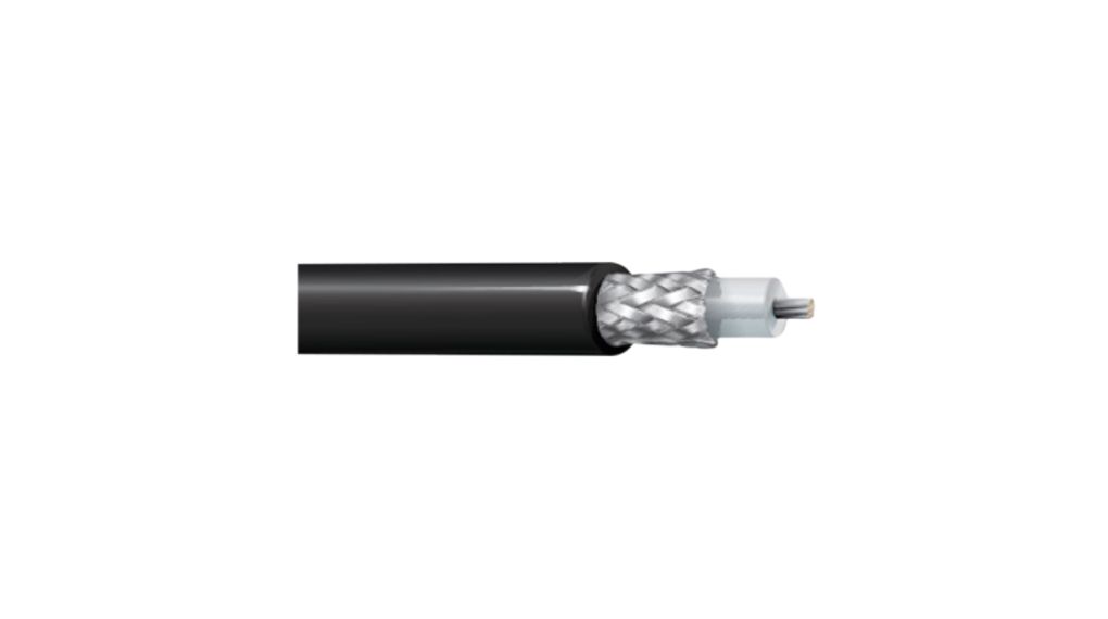 Coaxial Cable RG-58 A/U PVC 4.9mm 50Ohm Tinned Copper Black 30.5m