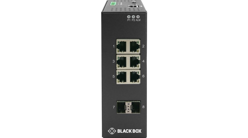 Ethernet-schakelaars, RJ45-poorten 6, Glasvezelpoorten 2SFP, 1Gbps, Beheerd