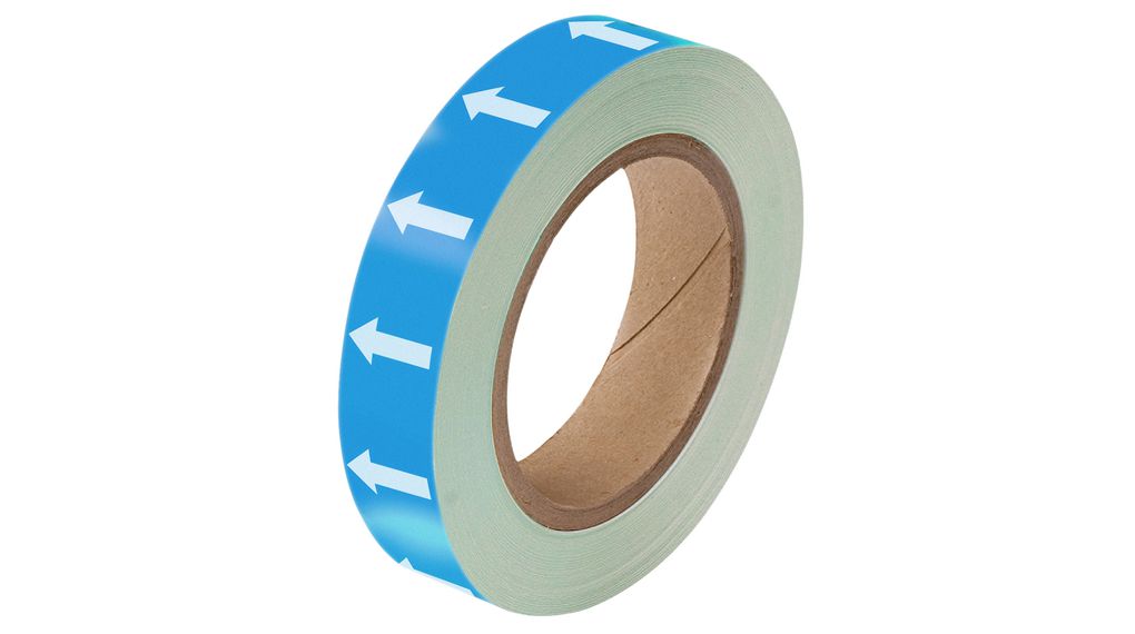 Marking Tape with Directional Arrows, 25mm x 33m, Blue / White