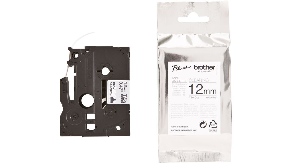P-touch Tape, Polyester, 12mm, White