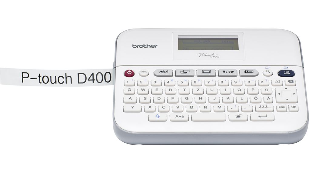 P-Touch Label Printer, QWERTY, 20mm/s, 180 dpi