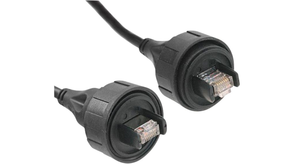 Industrial Ethernet-Kabel, PUR, CAT5e, RJ45-Steckverbinder / RJ45-Steckverbinder, 5m