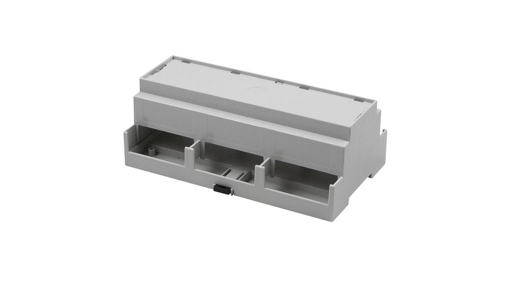 DIN-rail modulebox, formaat 9, massieve bovenkant, beide zijkanten open CNMB 90x159x58mm Lichtgrijs Polycarbonaat IP20