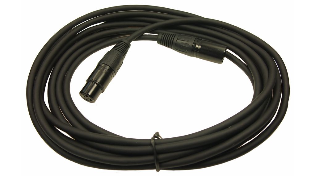 Ljudkabel, XLR 3-stiftskontakt - XLR 3-Pin Socket, 10m