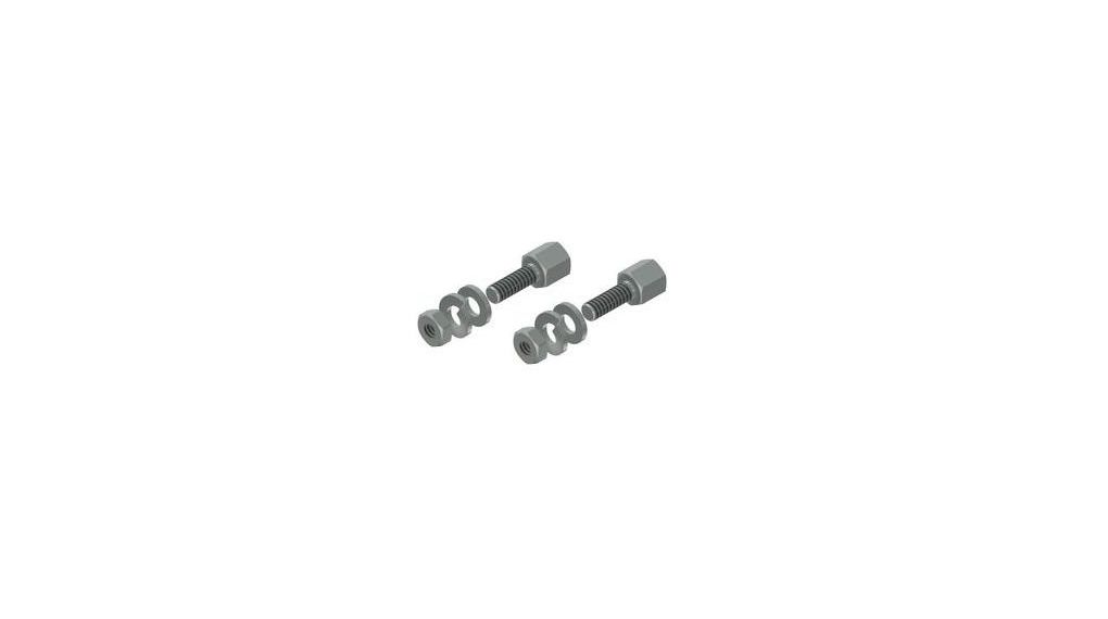 Assembly Screw Kit, Hexagon, Steel, IP20, Set of 2 Pieces, UNC 4-40