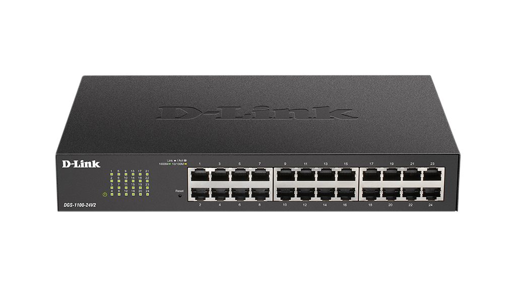 DGS-1100-24V2/E | D-Link Ethernet Switch, RJ45 Ports 24, 1Gbps, Layer 2 ...