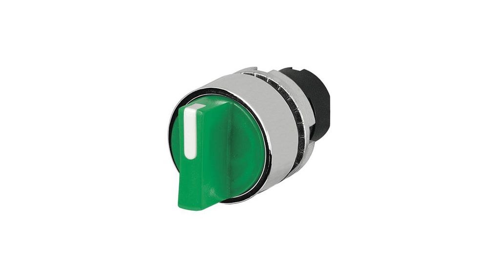 Selector Switch Actuator, 2 Positions Momentary Function / Latching Function Short Lever Green IP65 EAO 46 Series