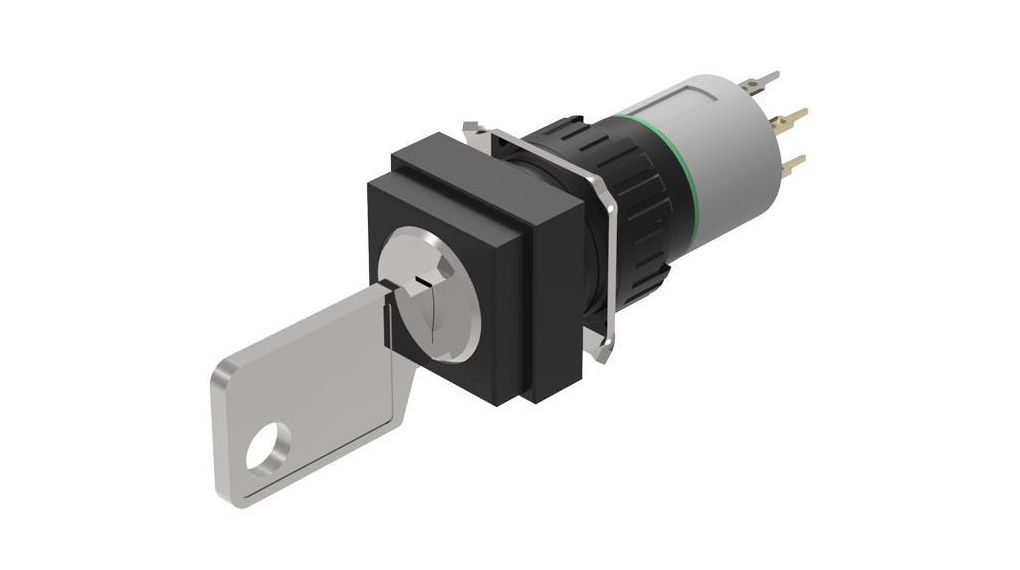 Key-Operated Switch 1NC + 1NO 42 VAC/DC 2-Pos 90° Latching Function