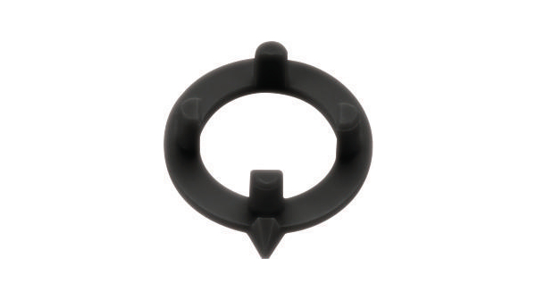 Pointer, Glossy 14.5mm Round Black Classic Collet Knobs