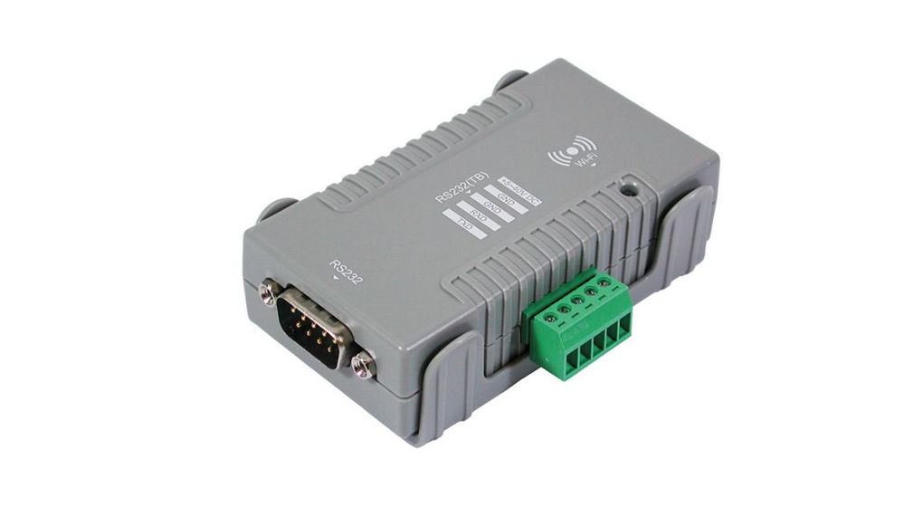 Serial Device Server with WiFi, 100Mbps, Serial Ports - 1, RS232