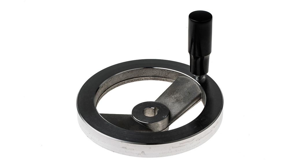 Silver Die Cast Aluminium Hand Wheel, 140mm diameter