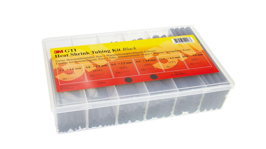 Heat-Shrink Tubing, Assortment 2:1 104pcs