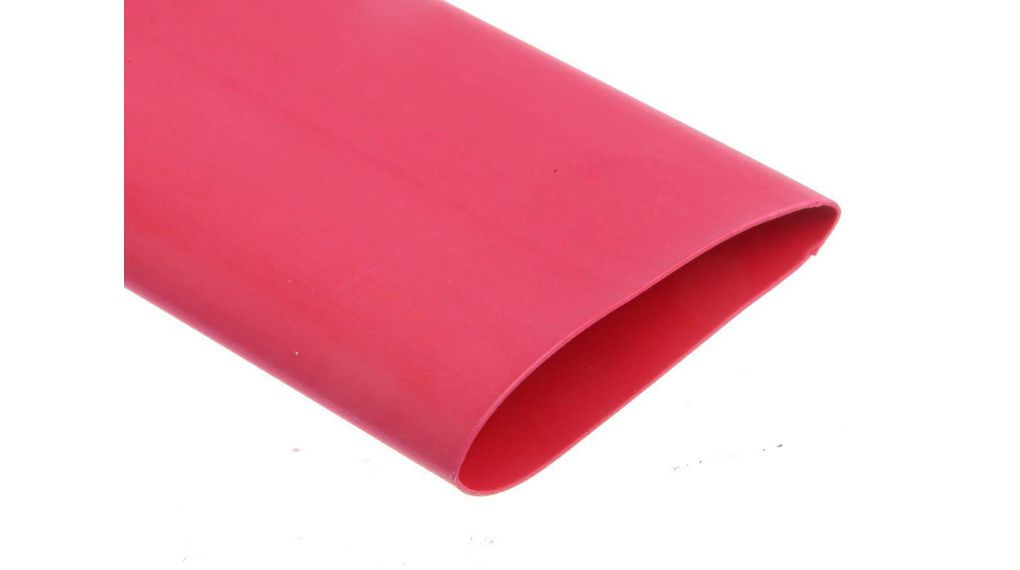 Heat Shrink Tubing, Red 25.4mm Sleeve Dia. x 1.2m Length 2:1 Ratio, Lot de 5 pièces