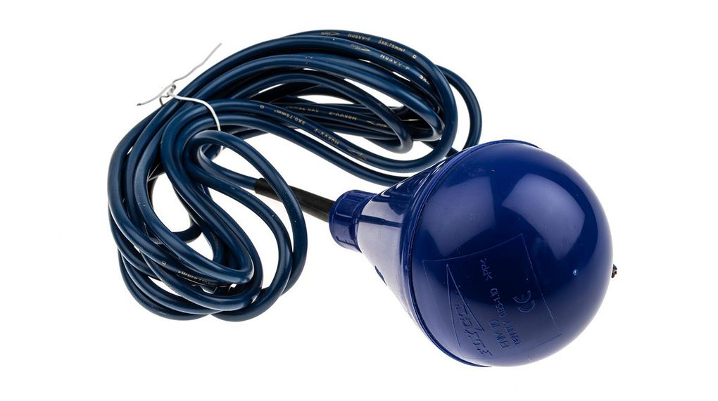 ENM-10 Series Cable Float Switch, 6 m Cable, 5A, Resistive Load, AC, 10A, 30V, DC, Mechanical Switch AC, 250V, 3A, 6m Polypropylen (PP)