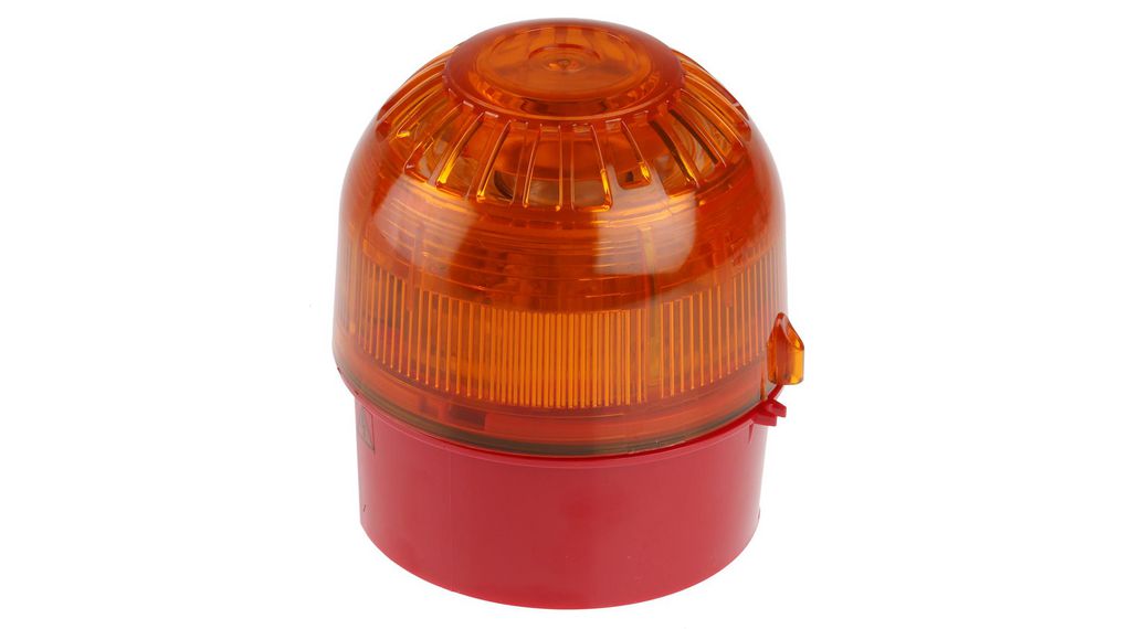 Klaxon PSS Series Amber Sounder Beacon, 110 → 230 V ac, IP65, Base Mount, 102dB at 1 Metre